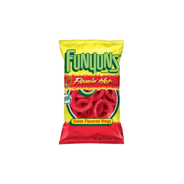 FUNYUNS FLAMIN HOT ONION FLAVORED RINGS