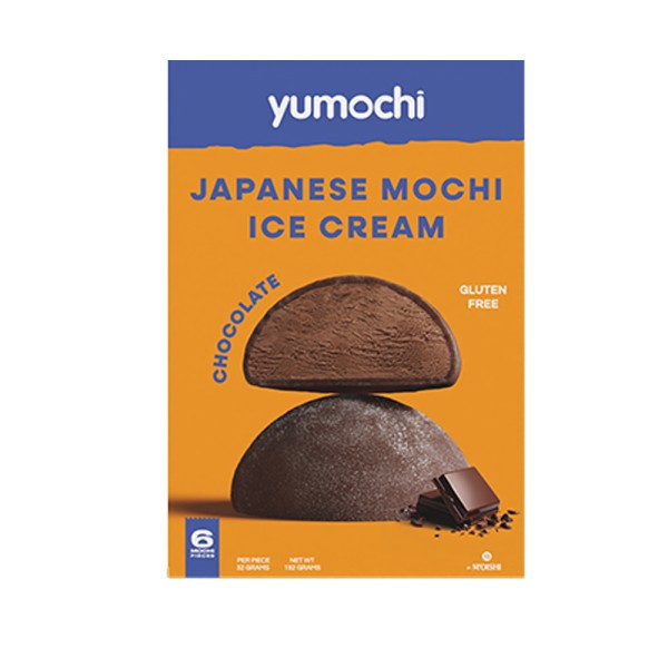 YUMOCHI CHOCOLATE  MOCHI ICE CREAM BOX 6PCS GLUTEN FREE