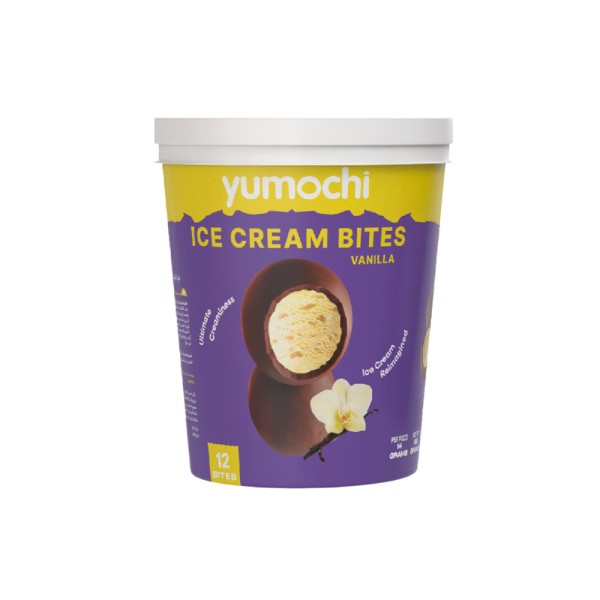 YUMOCHI MOCHI BITES CHOCOLATE  VANILLA ICE CREAM 