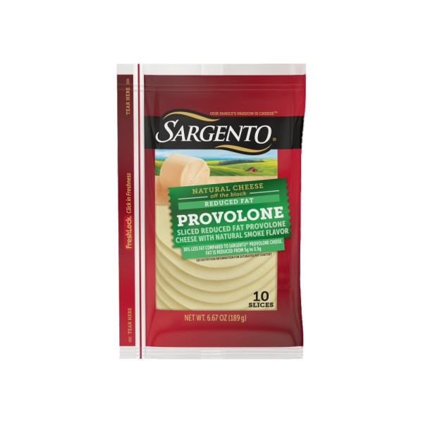 SARGENTO REDUCED FAT PROVOLONE 2PCENT MILK CHEESE SLICES