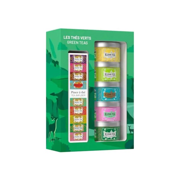 KUSMI ORGANIC GREEN TEAS GIFT SET + TEA INFUSER