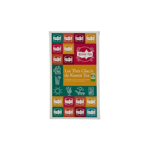 KUSMI ORGANIC ICE TEA  ENVELOPPED TEA BAGS