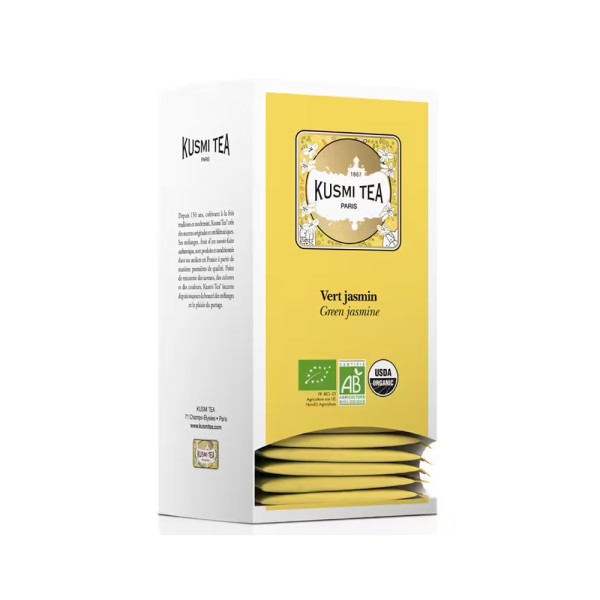 KUSMI ORGANIC GREEN JASMINE BOX OF TEA BAGS