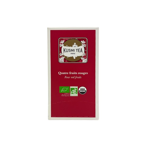 KUSMI ORGANIC FOUR RED FRUITS BOX OF TEA BAGS