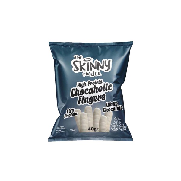 SKINNYFOOD HIGH PROTEIN CHOCAHOLIC WHITE CHOCOLATE FINGERS