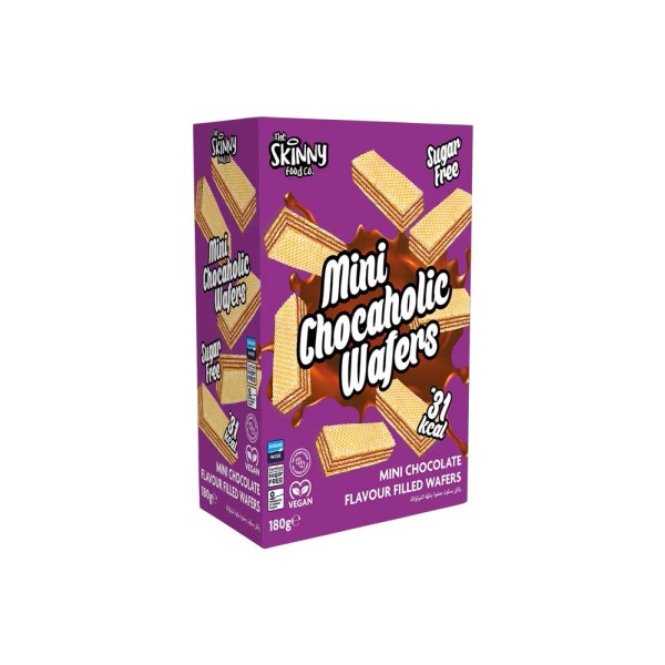 SKINNYFOOD MINI CHOCOLATE SUGAR FREE WAFERS BOX