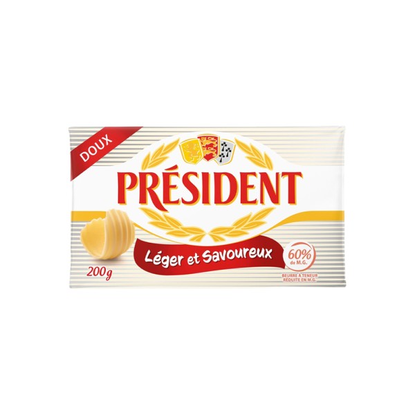 PRESIDENT UNSALTED BUTTER 60PCENT