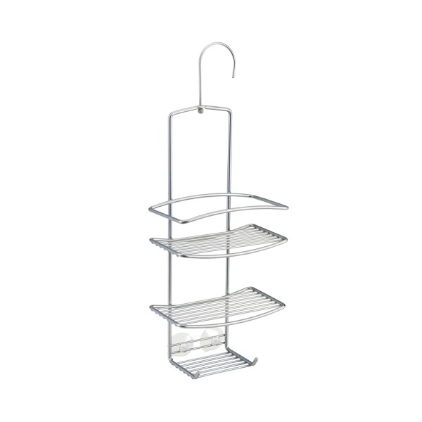 METALTEX ONDA-SHOWER CADDY W.HANGING HOOK SILVER