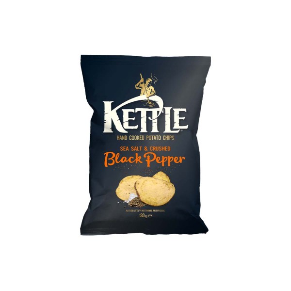 KETTLE SEA SALT AND CRUSHED BLACK PEPPER POTATO CHIPS