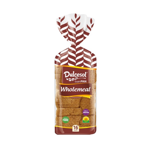 DULCESOL PAN DE MOLDE INTEGRAL 16SLICE