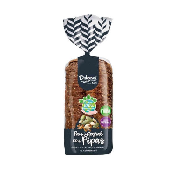 DULCESOL PAN DE MOLDE INTEGRAL PIPAS