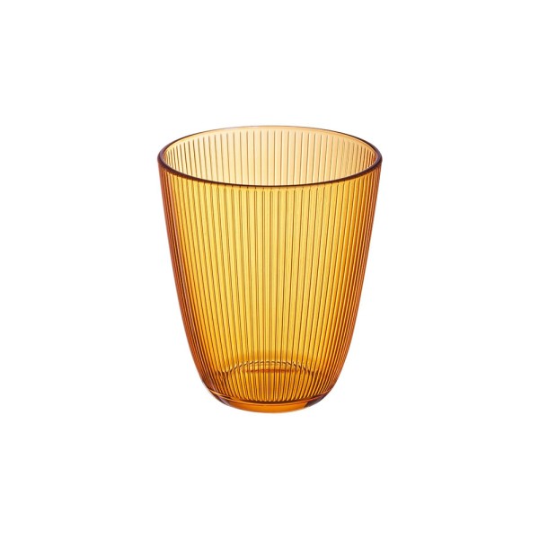 LUMINARC CONCEPTO STRIPY AMBER GLASS CUP FH