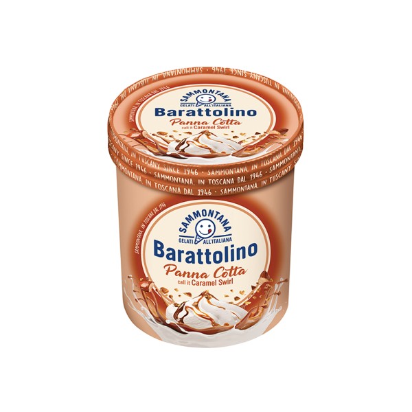 SAMMONTANA BARATTOLINO PANNA COTTA WITH CARAMEL SWIRL
