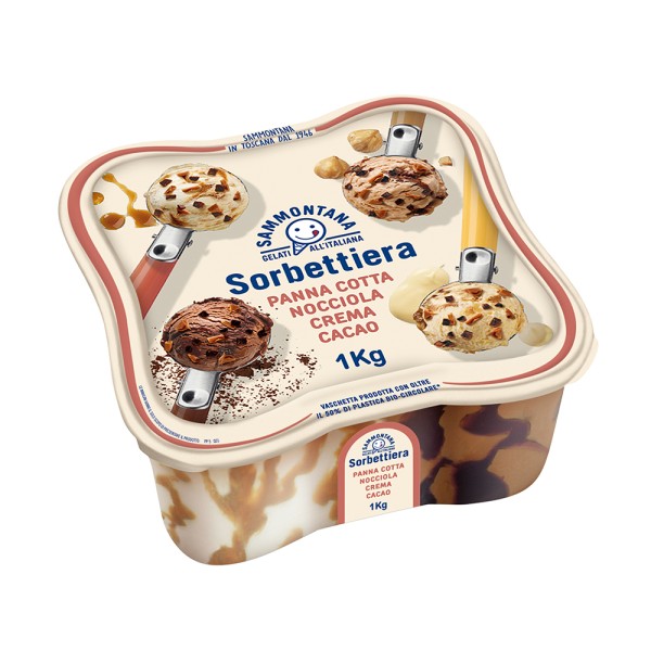 SAMMONTANA SORBETTIERA PANNA COTTA NOCCIOLA CREMA CACAO