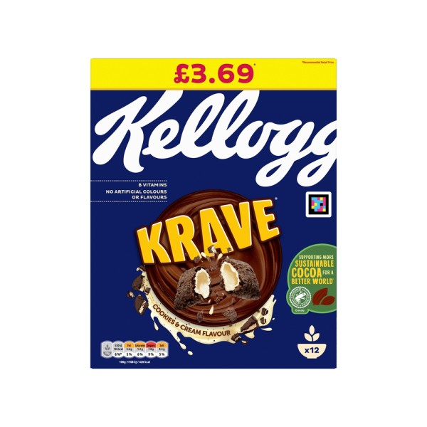KELLOGGS KRAVE COOKIES AND CREAM CEREAL