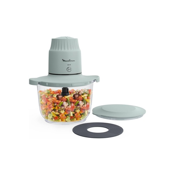 MOULINEX MINI CHOPPER 1L 2SP 4 SS BLADES GLASS