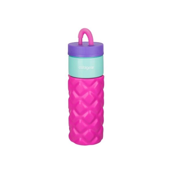 COOL GEAR WATER BOTTLE GO GRIP STRAW PINK