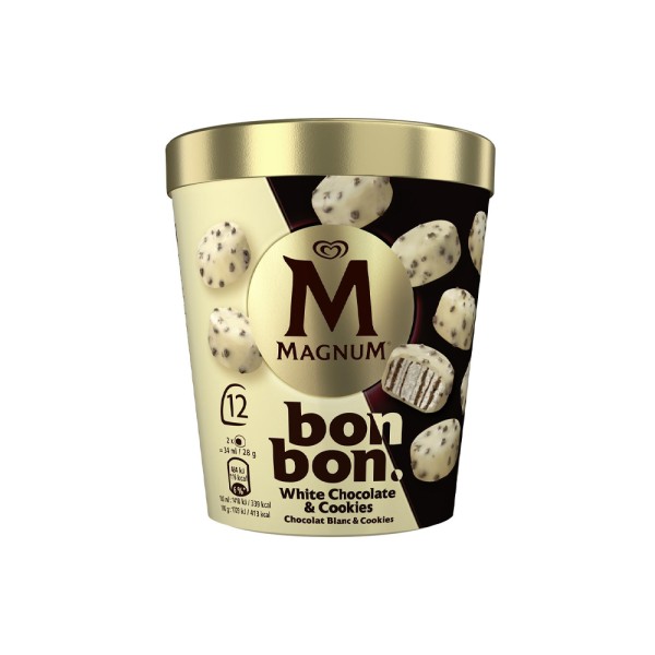 MAGNUM BON BON WHITE CHOCOLATE AND COOKIE ICE CREAM