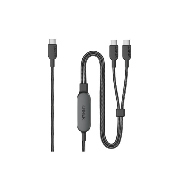 ANKER 2-IN-1 USB-C TO USB-C CABLE 140W BLACK