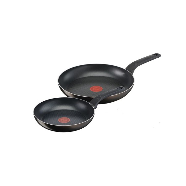 TEFAL EXTRA COOK FRYPAN SET 24+28CM BLACK COFFEE-BLUE LA