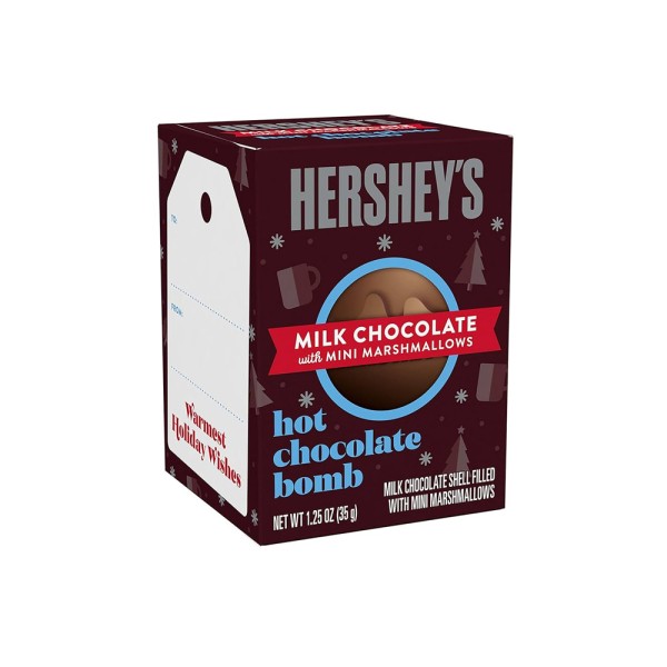 HERSHEYS MILK CHOC MINI MARSHMALLOWS HOT CHOCOLATE BOMB