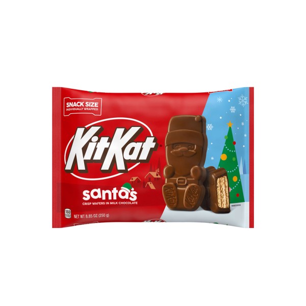 KITKAT SANTAS CRISP WAFERS IN MILK CHOCOLATE