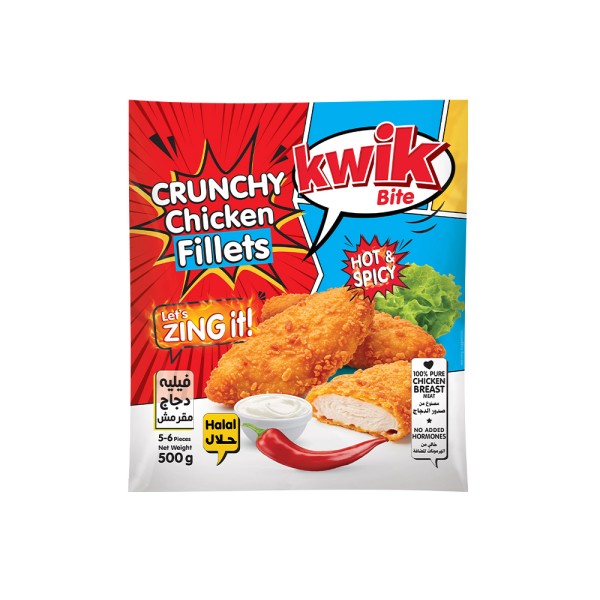 KWIK CRUNCHY CHICKEN FILLETS HOT AND SPICY