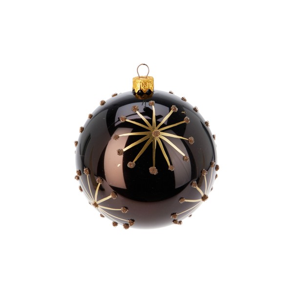 CHRISTMAS BALL HAND BLOWN STAR