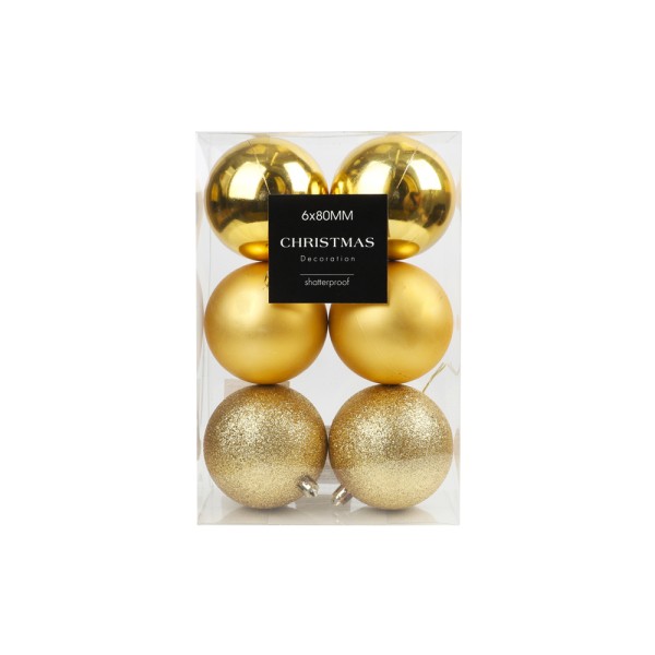 CHRISTMAS BALL GOLD SET