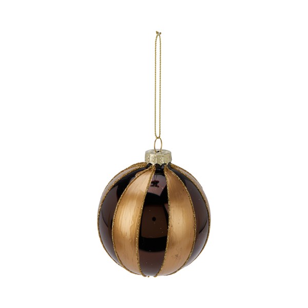 CHRISTMAS BALL BROWN GOLD