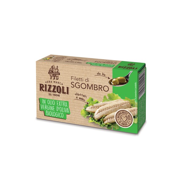 RIZZOLI ORGANIC MACKEREL IN EXTRA VIRGIN OLIVE OIL TIN