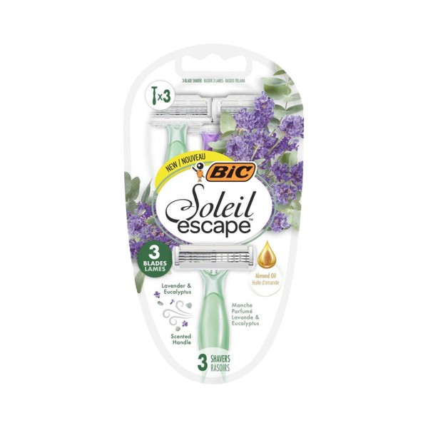 BIC RAZOR SOLEIL ESCAPE LAVENDAR 3 BLADES BLISTER