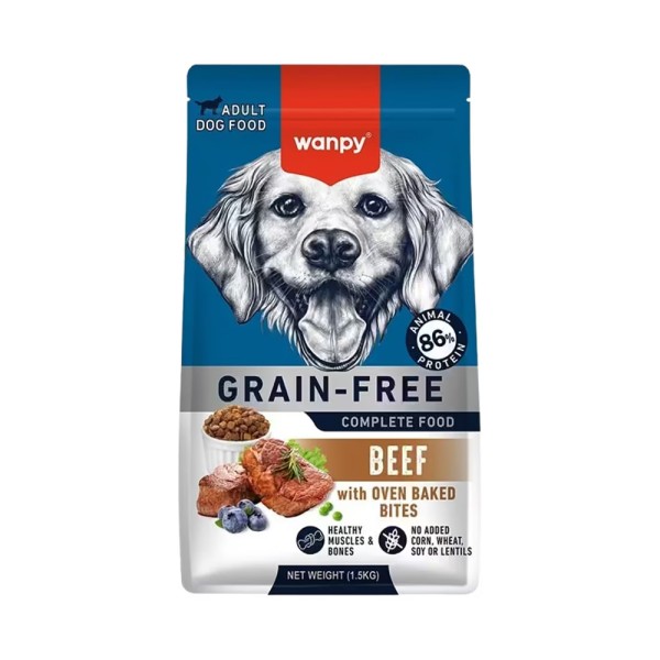 WANPY  GRAIN FREE DRY FOOD FOR ADULT DOG BEEF