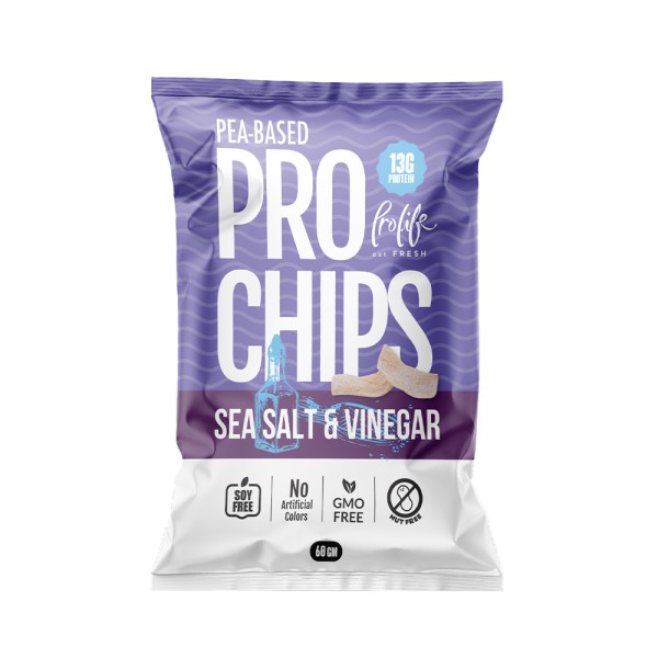 PROLIFE PRO CHIPS SEA SALT + VINEGAR 13G PROTEIN
