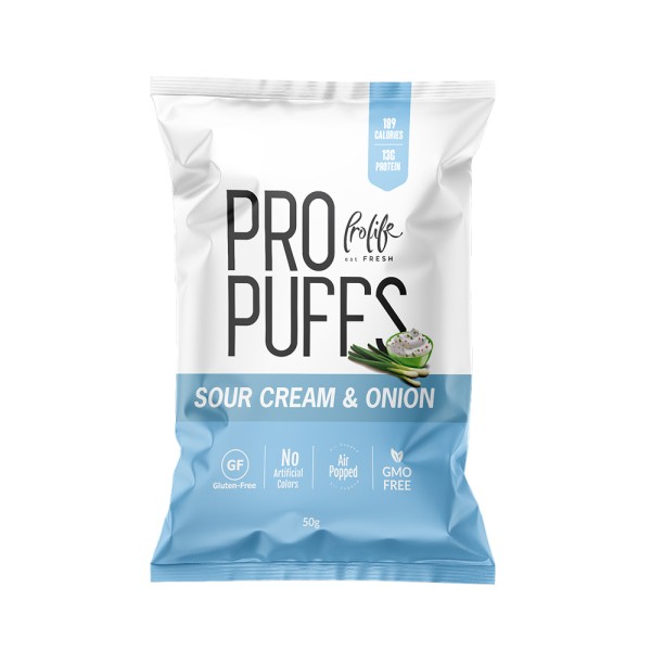 PROLIFE PRO PUFFS SOUR CREAM + ONION 13G PROTEIN GF