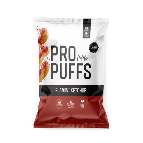 PROLIFE PRO PUFFS FLAMIN KETCHUP 13G PROTEIN