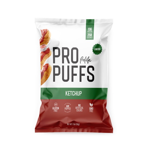 PROLIFE PRO PUFFS KETCHUP 13G PROTEIN GF