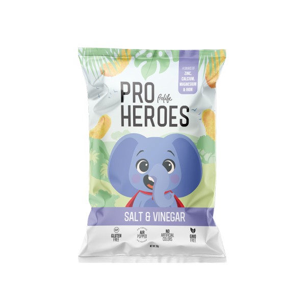 PROLIFE PRO HEROES SALT + VINEGAR PUFFS + CALCIUM + IRON
