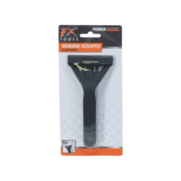 FX TOOLS GLASS SCRAPER BLACK WITH COVER
