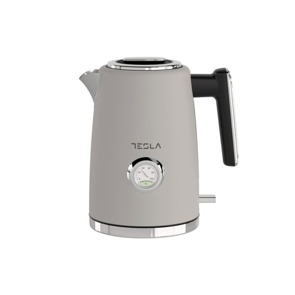 TESLA KETTLE PLASTIC 2200W CREAM-INOX