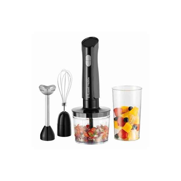 RUSSEL HOB HAND BLENDER CHOPPER 500ML BOWL WHISK CHARCOAL