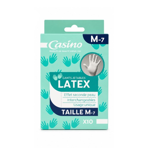 CASINO GANTS JETABLES LATEX MEDIUM