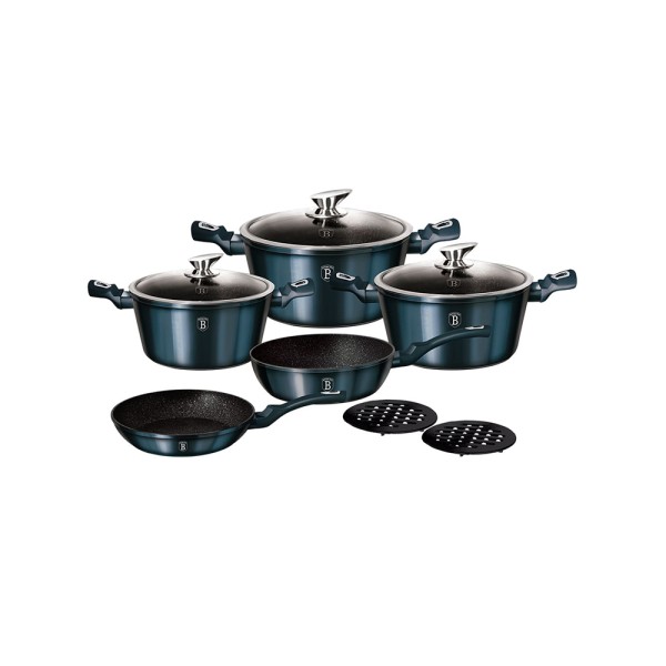 BERLINGER HAUS COOKWARE SET AQUAMARINE METALLIC