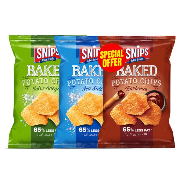 SNIPS BAKED ASSORTED X3 AT SPECIAL PRICE