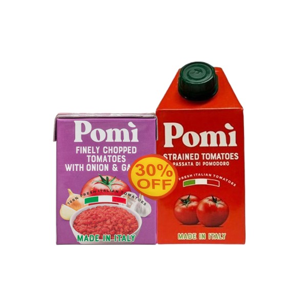 POMI STAINED TOMATO+CHOPPED TMTO WITH GARLIC