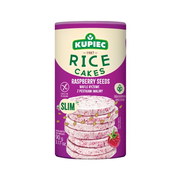 KUPIEC RICE CAKE WITH RASPBERRY SEEDS