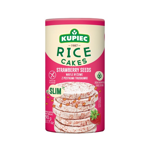 KUPIEC RICE CAKE WITH STRAWBERRY SEEDS