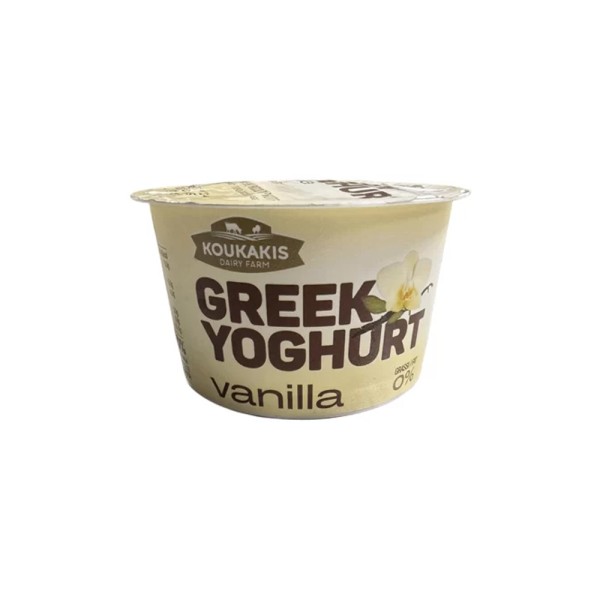 KOUKAKIS GREEK YOGHURT 0PCENT VANILLA AND SWEETENERS