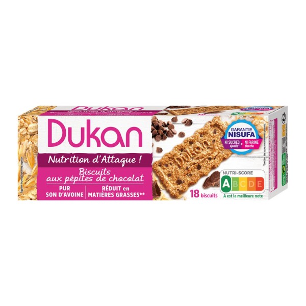DUKAN CHOCOLATE CHIPS OAT BRAN BISCUIT