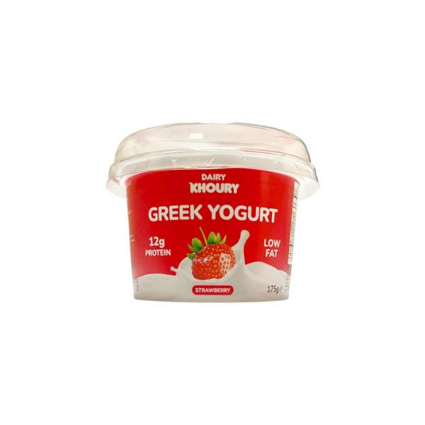  DAIRY KHOURY GREEK YOGURT STRAWBERRY LOW FAT
